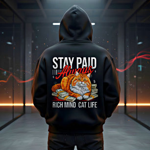 Rich Mind Cat Lover Funny Entrepreneur Gift Hoodie