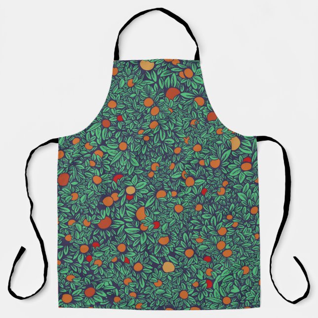 Rich Orchard: Vintage Tree Pattern. Apron (Front)