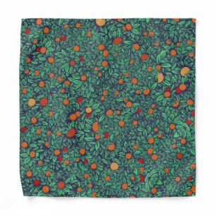 Rich Orchard: Vintage Tree Pattern. Bandana