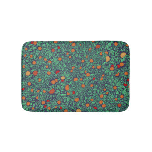 Rich Orchard: Vintage Tree Pattern. Bath Mat