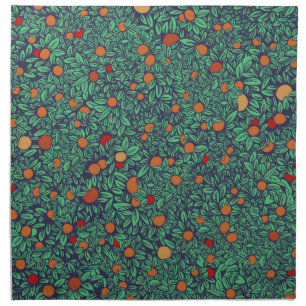 Rich Orchard: Vintage Tree Pattern. Cloth Napkin