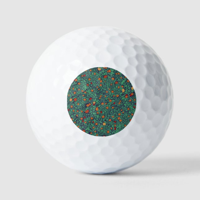 Rich Orchard: Vintage Tree Pattern. Golf Balls (Front)