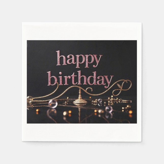 Rich Pink Blush luxurious elegant extravagant  Napkins (Front)