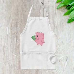 Rich Pink Pig Adult Apron