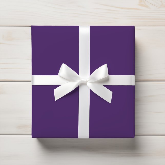 Rich Plum Purple Dark Solid Color Wrapping Paper (Creator Uploaded)
