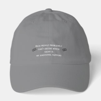 Rich Problems:Emotional Support Yacht Funny T-Shir Hat