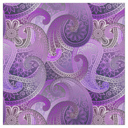 Rich Purple Paisley Pattern Fabric