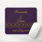 Rich Purple Wedding Mouse Pad (With Mouse)