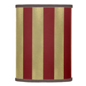 Rich red and FAUX gold stripes Christmas Lamp Shade (Right)