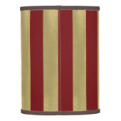 Rich red and FAUX gold stripes Christmas Lamp Shade (Back)