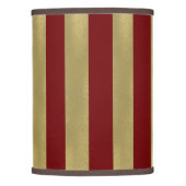 Rich red and FAUX gold stripes Christmas Lamp Shade (Front)