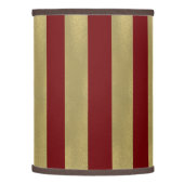 Rich red and FAUX gold stripes Christmas Lamp Shade (Left)