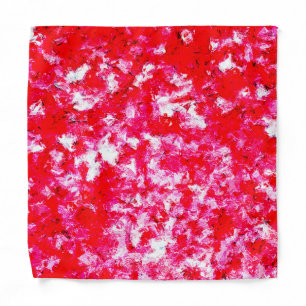 rich red base infused with blotchy pink and white  bandana