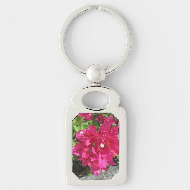 Rich Red Bougainvillea Keychain (Front)