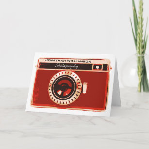 Rich Red Camera Photography Business Card