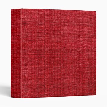 Rich Red Fabric B 3 Ring Binder by TNMgraphics at Zazzle