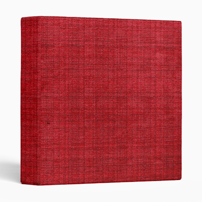 Rich Red Fabric B 3 Ring Binder (Front/Spine)