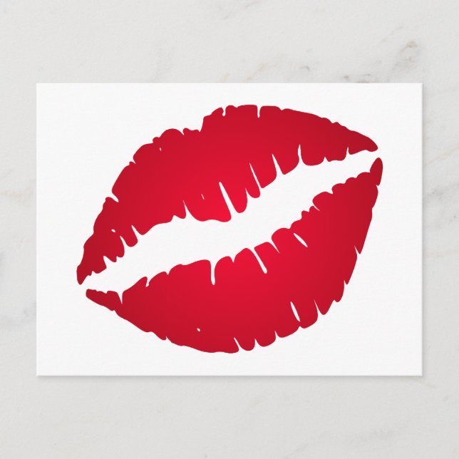 Rich Red Lipstick Postcard (Front)