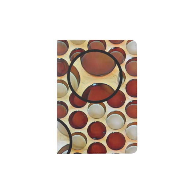 Rich red retro-inspired passport holder (Front)