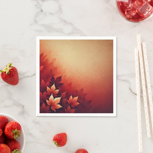 Rich Russet Maple Fall Gradient Découpage Napkins