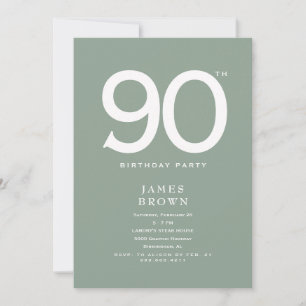 Rich Sage 90th Birthday Party Invitation