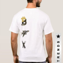 RICH T-Shirt Trend Abstract Art Black White Gold