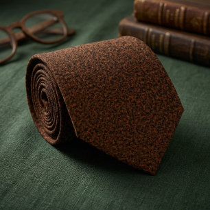 Rich Terracotta Tweed Neck Tie