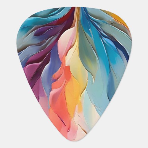 Rich Vibrant Colorful Abstract Painting Artwork  Guitar Pick