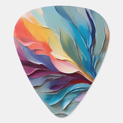 Rich Vibrant Colorful Abstract Painting Artwork  Guitar Pick