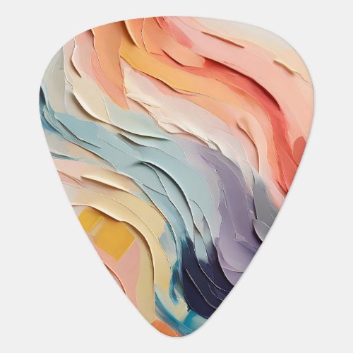 Rich Vibrant Colorful Abstract Painting Artwork Guitar Pick