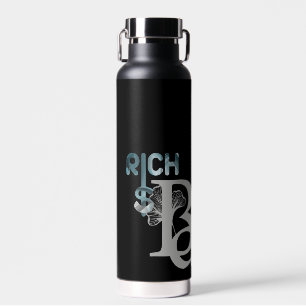 RICH Water Bottle Trend Abstract Art Blue Ocean