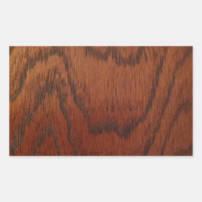 Rich Wood Design Rectangular Sticker (Front)
