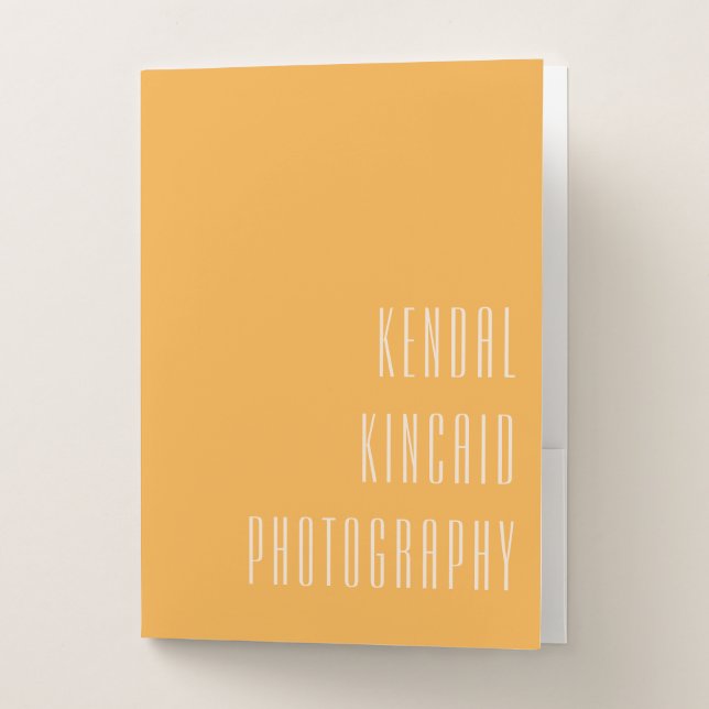 Rich Yellow Stylish and Modern Professional Pocket Folder (Front)