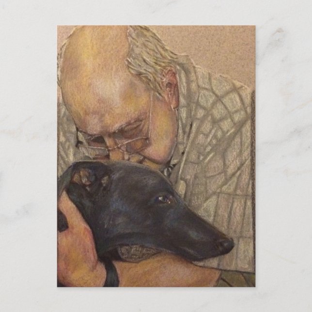 Richard and Ronnie Greyhound Postcard (Front)