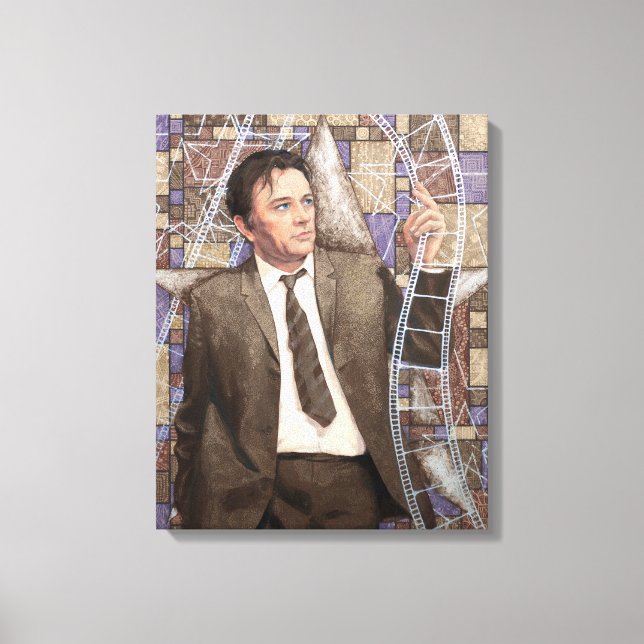 Richard Burton Portrait Painting Old Hollywood Canvas Print (Front)