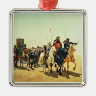 Richard Coeur de Lion on his way to Jerusalem Metal Ornament