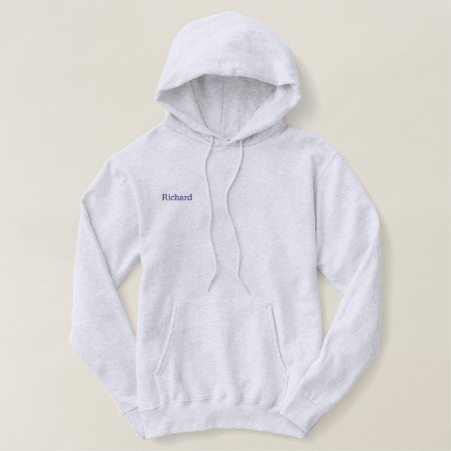 Richard Embroidered Mans Name,  Hoodie (Design Front)