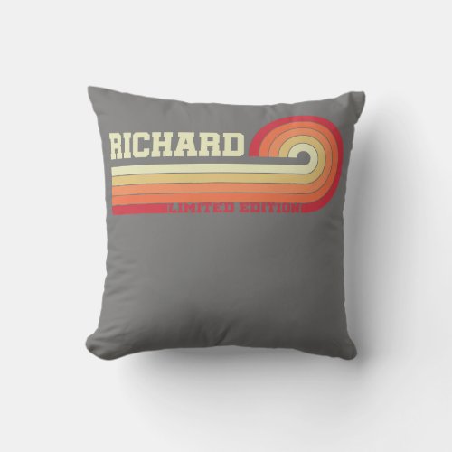Richard first name I pride vintage I Richard name Throw Pillow