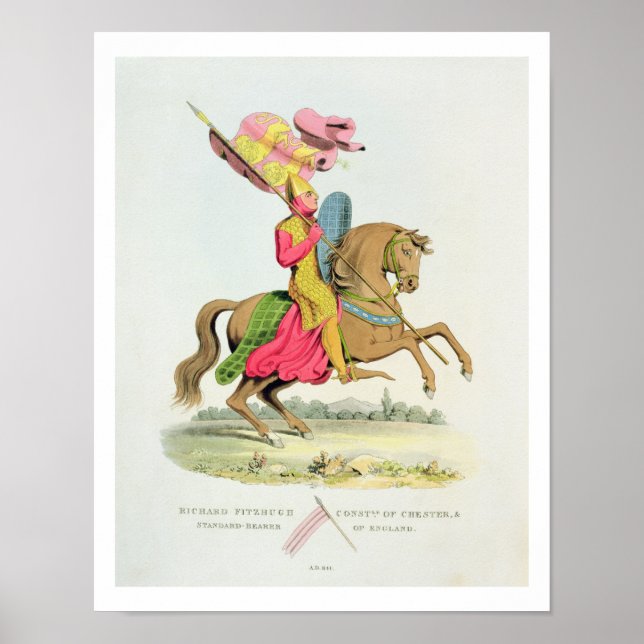 Richard Fitzhugh, Constable of Chester and Standar Poster (Front)