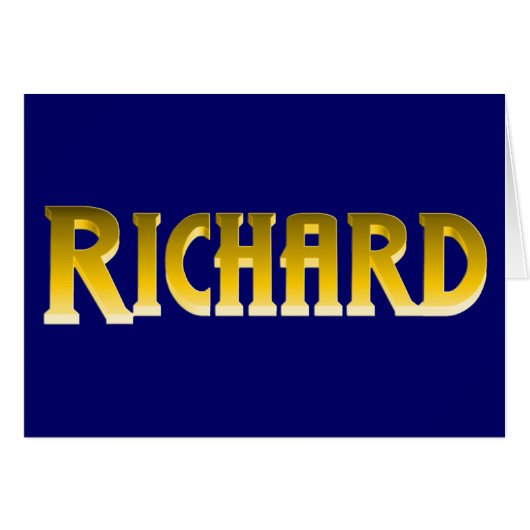 RICHARD, for Richard Cards (Front Horizontal)
