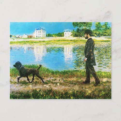 Richard Gallo and His Dog by Gustave Caillebotte Postcard