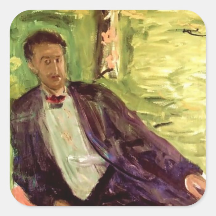 Richard Gerstl  Portrait of a gentleman Square Stickers