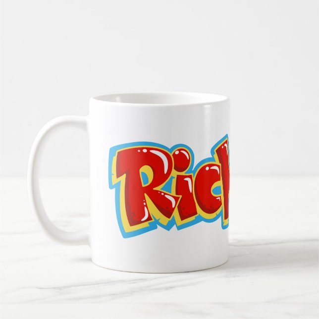 Richard graffiti coffee mug (Left)