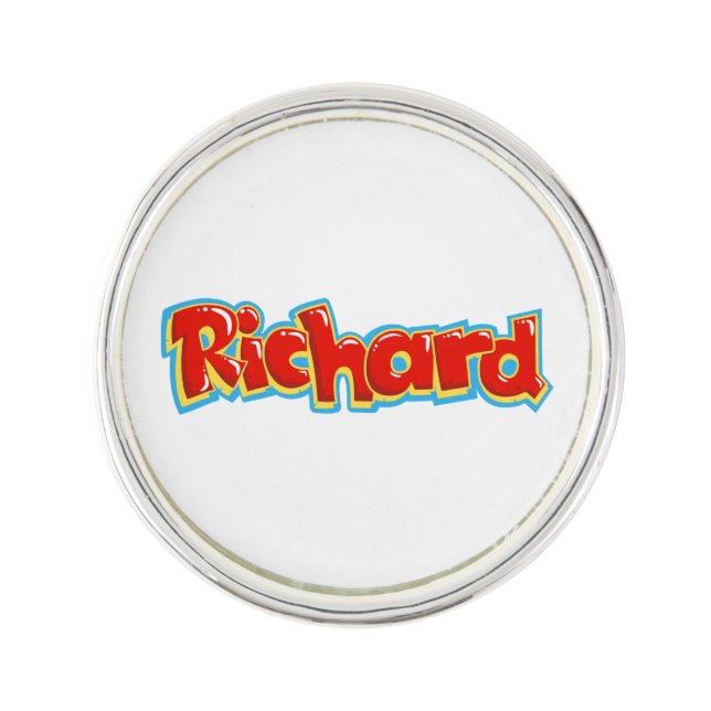 Richard graffiti lapel pin (Front)