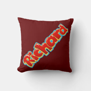 Richard graffiti throw pillow