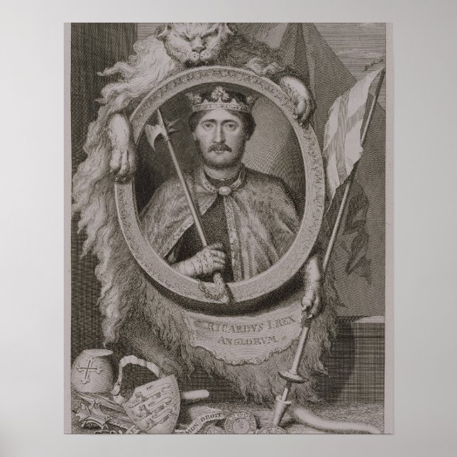 Richard I 'Coeur de Lion' (1157-99) King of Englan Poster (Front)