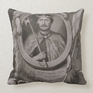 Richard I 'Coeur de Lion' (1157-99) King of Englan Throw Pillow