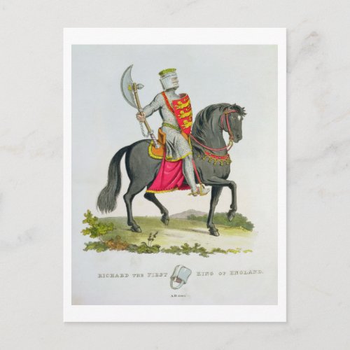 Richard I King of England 1157_99 1194 from  Postcard