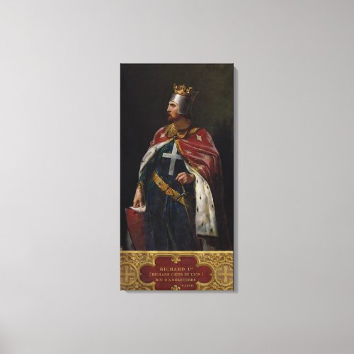 Richard I the Lionheart  King of England 1841 Canvas Print