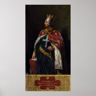 Richard I the Lionheart King of England, 1841 Poster